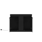 Estación de juegos Famapy Smart Lift, altura ajustable, control inteligente/orificios dobles para gestión de cables, ideal para pantallas de 50 pulgadas en salas de juegos/entretenimiento en el hogar