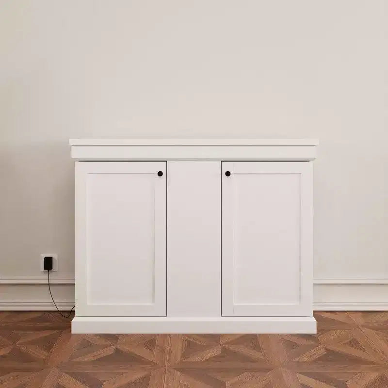 Estación de juegos Famapy Smart Lift, altura ajustable, control inteligente/orificios dobles para gestión de cables, ideal para pantallas de 50 pulgadas en salas de juegos/entretenimiento en el hogar