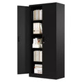 COZONY 71-Inch Tall Metal Storage Cabinet with Doors 4 Adjustable Shelves Lock Feet for Pantry Garage Bedroom Office Shop