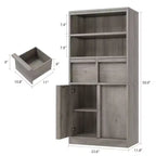 Armario de baño con puertas y cajones, armario de almacenamiento de pie, armario organizador alto para baño, sala de estar, cocina, despensa