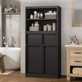 Bathroom Cabinet with Doors Drawers, Freestanding Floor Storage Cabinet, Tall Bathroom Organizer Cabinet for Bathroom, Living Room, Kitchen, Pantry
