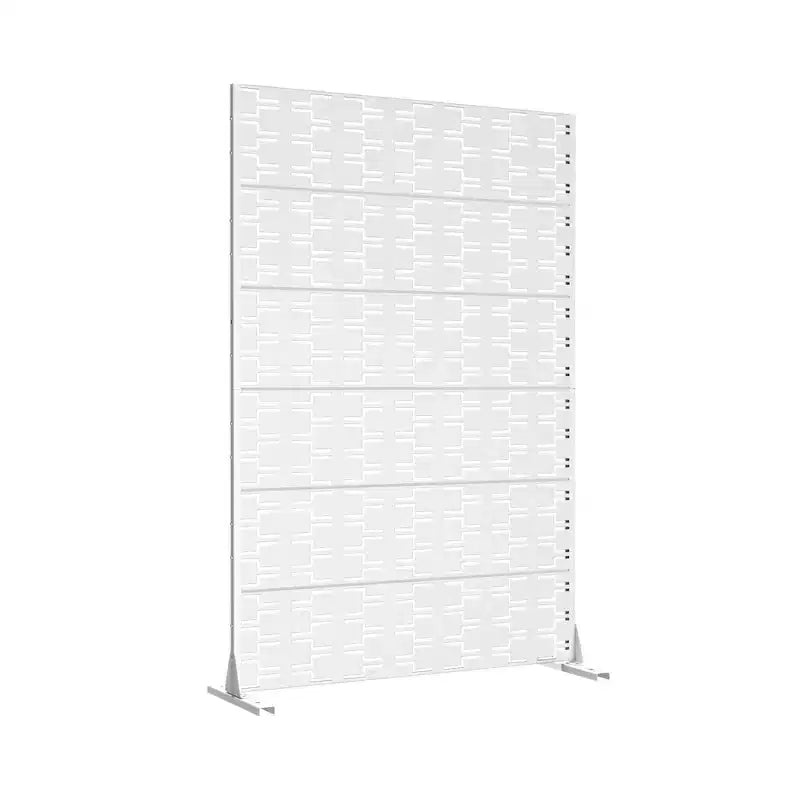 Pantallas y paneles de privacidad MAYEERTY con soporte blanco para exteriores, balcón, patio, jardín, separador de ambientes