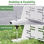 Pantallas y paneles de privacidad MAYEERTY con soporte blanco para exteriores, balcón, patio, jardín, separador de ambientes