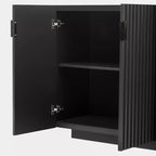 Aparador espacioso Okak, aparador con 4 puertas y 4 estantes, mueble de almacenamiento para sala de estar, comedor, cocina