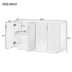 Aparador espacioso Okak, aparador con 4 puertas y 4 estantes, mueble de almacenamiento para sala de estar, comedor, cocina