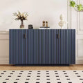 Aparador espacioso Okak, aparador con 4 puertas y 4 estantes, mueble de almacenamiento para sala de estar, comedor, cocina