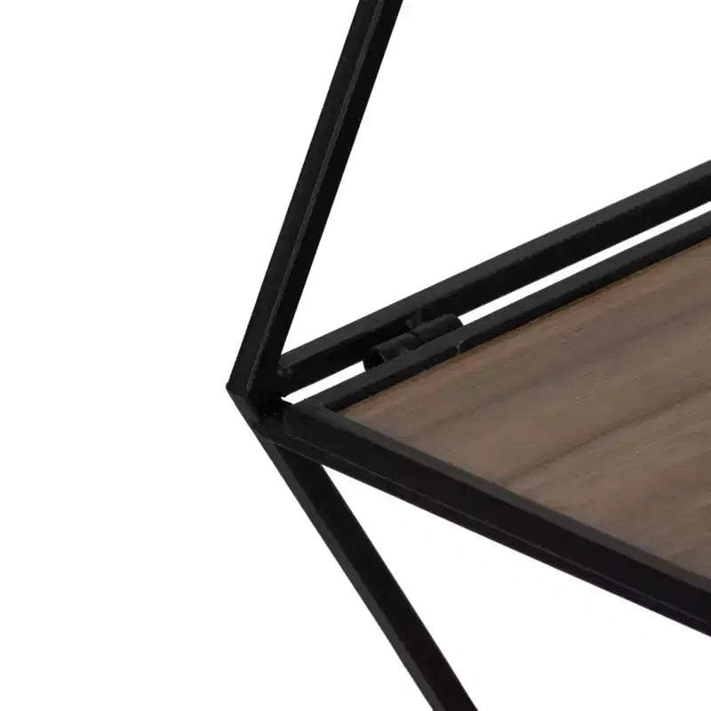 Estantes hexagonales de pared modernos para decoración del hogar - Madera con marco de metal Organizador de almacenamiento para exhibición de oficina - Juego de 3, 22, 21, 19