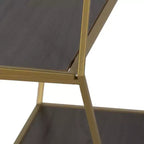 Estantes hexagonales de pared modernos para decoración del hogar - Madera con marco de metal Organizador de almacenamiento para exhibición de oficina - Juego de 3, 22, 21, 19