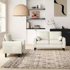 Sofá biplaza Kinsuite - 56 Sillones modernos con reposabrazos, beige