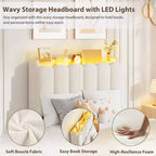 Estructura de cama individual con cabecero de almacenamiento, base de cama tapizada con 2 cajones, soporte de listones de madera, no requiere somier