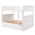 Litera matrimonial con nido, litera de madera de tamaño matrimonial para niños y adolescentes