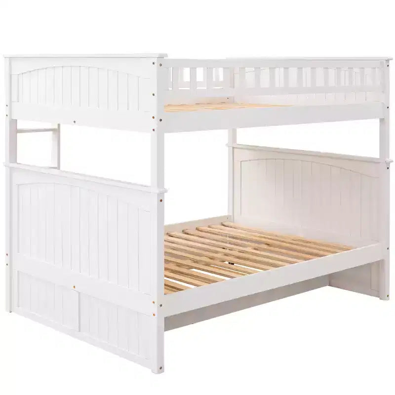 Litera matrimonial con nido, litera de madera de tamaño matrimonial para niños y adolescentes