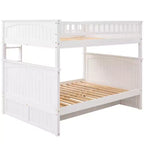 Litera matrimonial con nido, litera de madera de tamaño matrimonial para niños y adolescentes