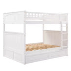 Litera matrimonial con nido, litera de madera de tamaño matrimonial para niños y adolescentes
