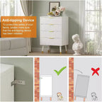 COZONY Juego de Cómodas de 4 Cajones Acanalados, Armario de Almacenamiento de Madera Moderno, Organizador de Cómoda de Dormitorio de 2 piezas con envío de 2 cajas