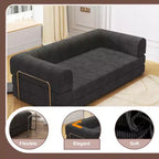 Sofá Cama Convertible, Sofá Cama de Pana con Esponja de Alta Densidad, Sofá Cama Modular para Sala de Estar, Salón o Estudio