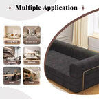 Sofá Cama Convertible, Sofá Cama de Pana con Esponja de Alta Densidad, Sofá Cama Modular para Sala de Estar, Salón o Estudio