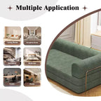 Sofá Cama Convertible, Sofá Cama de Pana con Esponja de Alta Densidad, Sofá Cama Modular para Sala de Estar, Salón o Estudio