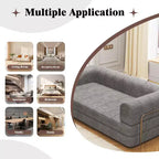 Sofá Cama Convertible, Sofá Cama de Pana con Esponja de Alta Densidad, Sofá Cama Modular para Sala de Estar, Salón o Estudio