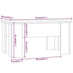 Mesa de centro Roble Ahumado Madera Técnica Mediana