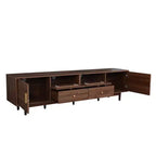 Mueble para TV para televisores de hasta 85 pulgadas, consola de TV rústica, mueble de TV con cajones, marrón - ModernLuxe