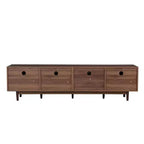 Mueble para TV para televisores de hasta 85 pulgadas, consola de TV rústica, mueble de TV con cajones, marrón - ModernLuxe