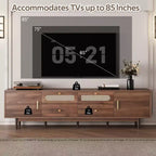Mueble para TV para televisores de hasta 85 pulgadas, consola de TV rústica, mueble de TV con cajones, marrón - ModernLuxe