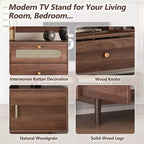 Mueble para TV para televisores de hasta 85 pulgadas, consola de TV rústica, mueble de TV con cajones, marrón - ModernLuxe