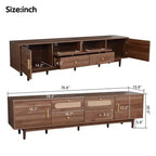 Mueble para TV para televisores de hasta 85 pulgadas, consola de TV rústica, mueble de TV con cajones, marrón - ModernLuxe