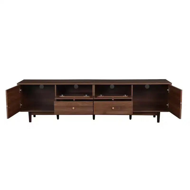 Mueble para TV para televisores de hasta 85 pulgadas, consola de TV rústica, mueble de TV con cajones, marrón - ModernLuxe