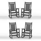 Mecedoras grandes de HDPE para exteriores, mecedoras resistentes para patio para todo tipo de clima, mecedoras duraderas para porche, patio delantero, terraza, jardín
