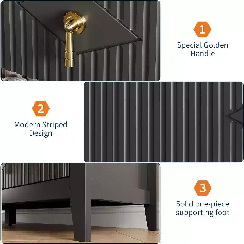 Cómoda para dormitorio con 7 cajones, cómoda moderna de 137 cm de ancho con tirador metálico, cómoda para TV, organizador de cajones de madera para dormitorio