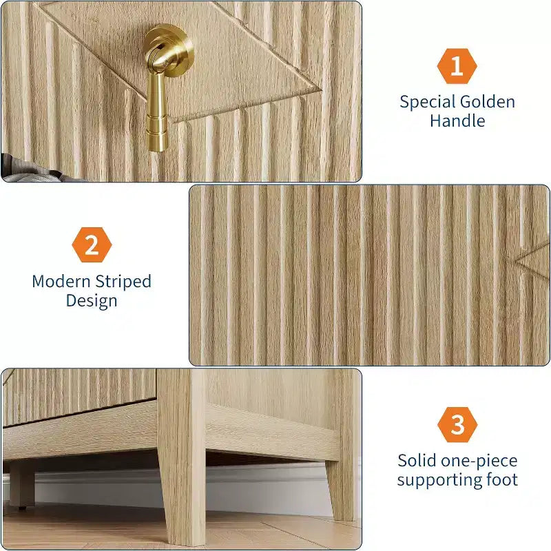 Cómoda para dormitorio con 7 cajones, cómoda moderna de 137 cm de ancho con tirador metálico, cómoda para TV, organizador de cajones de madera para dormitorio