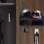 Helmet Storage Cabinet, Wall-Mounted Aluminum Helmet Organizer with Lockable Storage