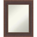 Amanti Art Moab Brown Bronze Non-Beveled Framed Bathroom Vanity Wall Mirror