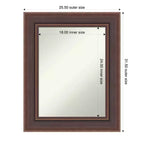 Espejo de pared de baño enmarcado Amanti Art Moab Brown Bronze sin bisel