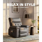 27 Sillón reclinable grande, mecedora giratoria 360 con calor y masaje (para sala de estar/dormitorio/cuarto de bebé)
