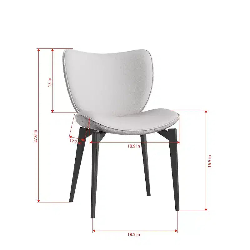 Okak Sillas de comedor sin brazos de estilo moderno para el hogar, para cocina, comedor, de cuero sintético tapizadas, juego de 2