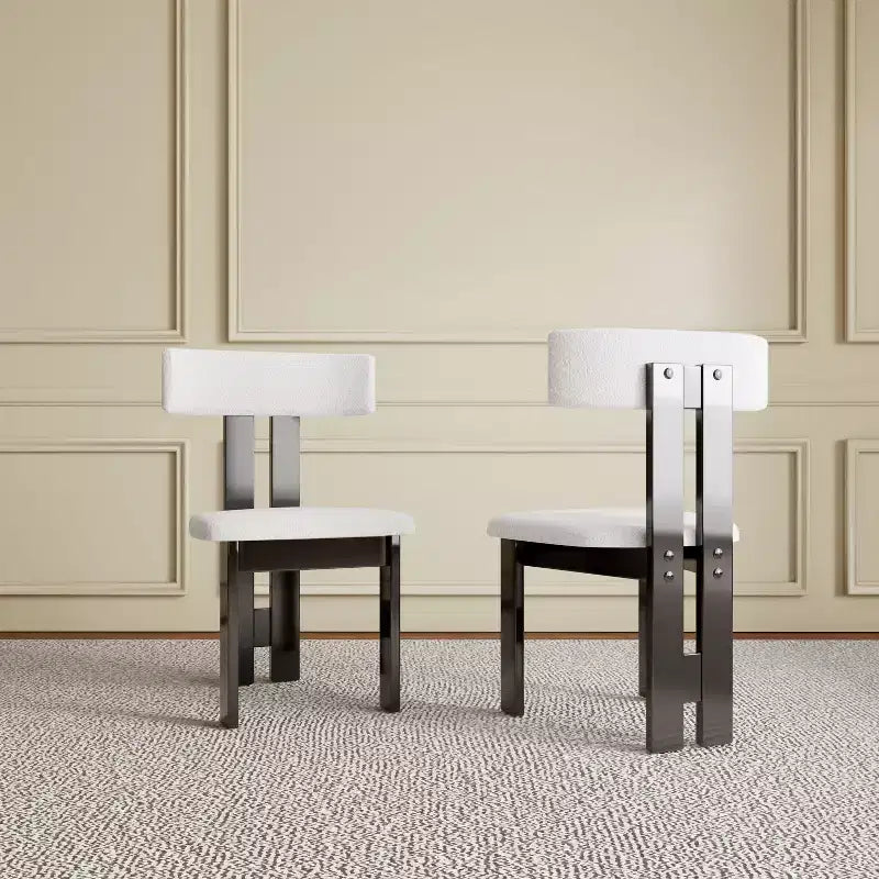 Okak Sillas de comedor sin brazos de estilo moderno para el hogar, para cocina, comedor, de cuero sintético tapizadas, juego de 2