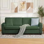 83 Sofá para sala de estar, cómodo sofá con asiento profundo, sofá moderno con reposabrazos anchos, funda extraíble, sofá de 3 plazas de forro polar tipo oso de peluche para dormitorio