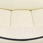 Sillón reclinable eléctrico MAYEERTY, sillón reclinable eléctrico de cuero regenerado con carga USB y respaldo ajustable para sala de estar, blanco roto