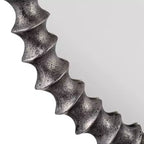 Espejo de pared redondo moderno con marco de metal decorativo - Espejo decorativo de vidrio para el hogar, la oficina, el dormitorio, la sala de estar - Acabado metálico - 29 Plata