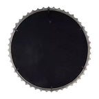 Espejo de pared redondo moderno con marco de metal decorativo - Espejo decorativo de vidrio para el hogar, la oficina, el dormitorio, la sala de estar - Acabado metálico - 29 Plata