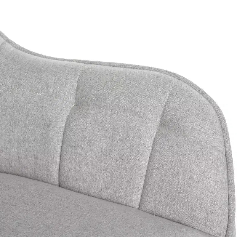 Sillón decorativo tapizado en tela, silla moderna de ocio para tocador con respaldo acolchado y cojín de asiento, sillón giratorio, silla auxiliar, gris