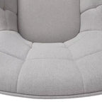 Sillón decorativo tapizado en tela, silla moderna de ocio para tocador con respaldo acolchado y cojín de asiento, sillón giratorio, silla auxiliar, gris