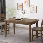 Mesa de comedor de altura de mostrador vintage Okak de 59.1 pulgadas con patas de madera, mesa de cocina con tablero grueso, mesa de centro para sala de estar, comedor
