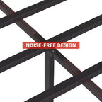 Estructura de cama sin cabecero, estructura de cama de plataforma de metal con almacenamiento debajo de la cama, no necesita somier, fácil de montar, somier de lamas de soporte fuerte
