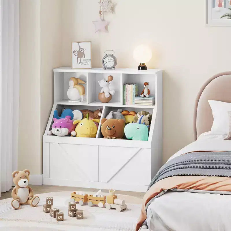 Organizador de almacenamiento de juguetes para niños, estantería y almacenamiento de juguetes para niños, organizador de juguetes de estantería para niños pequeños para habitaciones de niños, sala de juegos, dormitorio, guardería