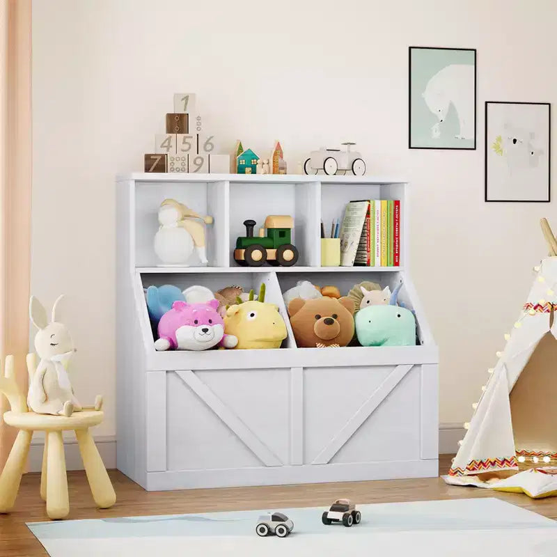 Organizador de almacenamiento de juguetes para niños, estantería y almacenamiento de juguetes para niños, organizador de juguetes de estantería para niños pequeños para habitaciones de niños, sala de juegos, dormitorio, guardería