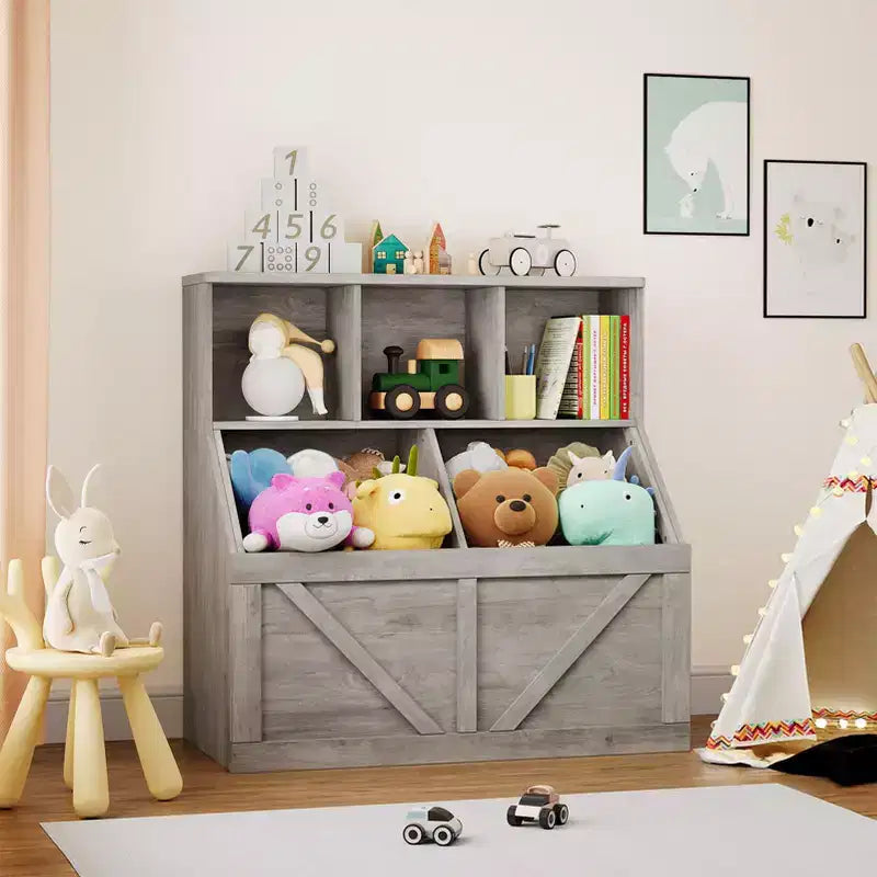 Organizador de almacenamiento de juguetes para niños, estantería y almacenamiento de juguetes para niños, organizador de juguetes de estantería para niños pequeños para habitaciones de niños, sala de juegos, dormitorio, guardería